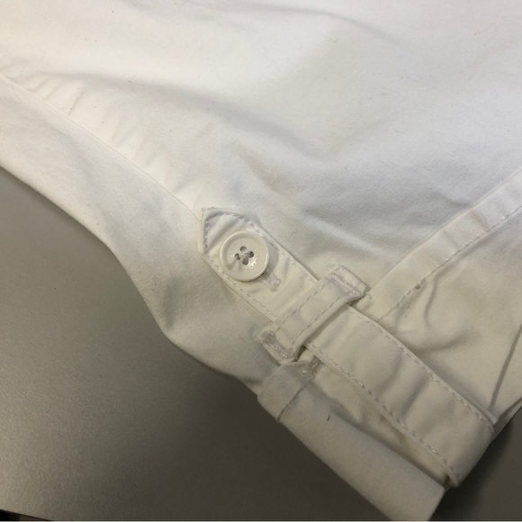 White Cotton Capri’s with Cuffs.  Sz 10 - Picture 5 of 11